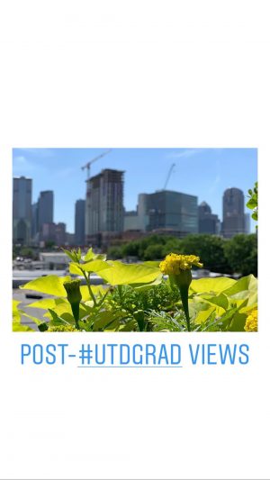 Post-#UTDGrad views. Dallas skyline pictured. 